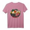 Japanisches Kawaii Anime T-Shirt mit Ramen Nudeln Katze – Süßes Design für Männer, Frauen und Kinder