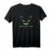 Crazy Cat Lady T-Shirt mit lachender Psycho Katze Meme - Lustiges Katzen T-Shirt für Katzenliebhaber & Humorvolle Tierfreunde