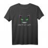 Crazy Cat Lady T-Shirt mit lachender Psycho Katze Meme - Lustiges Katzen T-Shirt für Katzenliebhaber & Humorvolle Tierfreunde