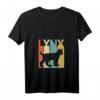 Damen Lustiges Luchs Katzen-Kostüm – Vintage Lynx Katzen-T-Shirt mit V-Ausschnitt, vielseitig als Pyjama oder Tierliebhaber-Geschenk