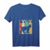 Damen Lustiges Luchs Katzen-Kostüm – Vintage Lynx Katzen-T-Shirt mit V-Ausschnitt, vielseitig als Pyjama oder Tierliebhaber-Geschenk