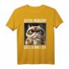 Kaffee Morgenmuffel Mitarbeiter Spruch Lustig Katze Geschenk T-Shirt – Ironisches Witzshirt für Arbeit, Teenager & Katzenfreunde