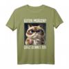 Kaffee Morgenmuffel Mitarbeiter Spruch Lustig Katze Geschenk T-Shirt – Ironisches Witzshirt für Arbeit, Teenager & Katzenfreunde