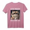 Kaffee Morgenmuffel Mitarbeiter Spruch Lustig Katze Geschenk T-Shirt – Ironisches Witzshirt für Arbeit, Teenager & Katzenfreunde