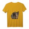Damen Katzen Kunst Tiermotiv T-Shirt mit V-Ausschnitt – Stylisches Geschenk für Katzenliebhaberinnen zu Weihnachten & Geburtstag