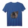 Damen Katzen Kunst Tiermotiv T-Shirt mit V-Ausschnitt – Stylisches Geschenk für Katzenliebhaberinnen zu Weihnachten & Geburtstag