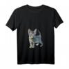 Damen Katze Kätzchen T-Shirt mit V-Ausschnitt – Niedliches Geschenk für Katzenliebhaber & Stubentiger-Fans
