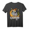 Offizielles Katzen- und Mond-Schlafshirt – Lustiges Geschenk für Kinder, Frauen, Männer und Schlafmützen zum Geburtstag oder als Schlafgeschenk