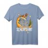 Offizielles Katzen- und Mond-Schlafshirt – Lustiges Geschenk für Kinder, Frauen, Männer und Schlafmützen zum Geburtstag oder als Schlafgeschenk