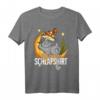Offizielles Katzen- und Mond-Schlafshirt – Lustiges Geschenk für Kinder, Frauen, Männer und Schlafmützen zum Geburtstag oder als Schlafgeschenk