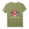 Cute but Spycho - Killer Katze mit Messer T-Shirt | Lustiges Geschenk für Freunde & Familie zu Karneval, Weihnachten & Geburtstag