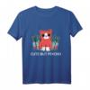 Cute but Spycho - Killer Katze mit Messer T-Shirt | Lustiges Geschenk für Freunde & Familie zu Karneval, Weihnachten & Geburtstag