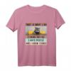 Cat Katze i drink coffee i hate people i know things T-Shirt – Lustiges Geschenk für Katzen- und Kaffeeliebhaber