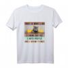Cat Katze i drink coffee i hate people i know things T-Shirt – Lustiges Geschenk für Katzen- und Kaffeeliebhaber