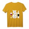 Lustiges Wein Spruch T-Shirt für Katzen- und Weinliebhaber - Humorvolles Geschenk für Männer und Frauen