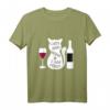 Lustiges Wein Spruch T-Shirt für Katzen- und Weinliebhaber - Humorvolles Geschenk für Männer und Frauen