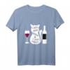 Lustiges Wein Spruch T-Shirt für Katzen- und Weinliebhaber - Humorvolles Geschenk für Männer und Frauen