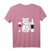 Lustiges Wein Spruch T-Shirt für Katzen- und Weinliebhaber - Humorvolles Geschenk für Männer und Frauen