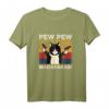 Pew Pew Madafakas Verrückte Katze T-Shirt - Lustiges Spruch Design für Katzenliebhaber, Geburtstags- und Weihnachtsgeschenk für Männer und Frauen