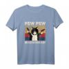 Pew Pew Madafakas Verrückte Katze T-Shirt - Lustiges Spruch Design für Katzenliebhaber, Geburtstags- und Weihnachtsgeschenk für Männer und Frauen