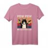 Pew Pew Madafakas Verrückte Katze T-Shirt - Lustiges Spruch Design für Katzenliebhaber, Geburtstags- und Weihnachtsgeschenk für Männer und Frauen