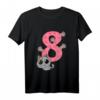 Kinder Geburtstagsshirt für Mädchen zum 8. Geburtstag mit Katze, pinker Zahl Acht und bunten Farben – Perfektes Geschenk für Tochter, Nichte & Freunde