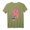 Kinder Geburtstagsshirt für Mädchen zum 8. Geburtstag mit Katze, pinker Zahl Acht und bunten Farben – Perfektes Geschenk für Tochter, Nichte & Freunde