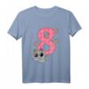 Kinder Geburtstagsshirt für Mädchen zum 8. Geburtstag mit Katze, pinker Zahl Acht und bunten Farben – Perfektes Geschenk für Tochter, Nichte & Freunde