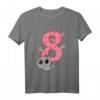 Kinder Geburtstagsshirt für Mädchen zum 8. Geburtstag mit Katze, pinker Zahl Acht und bunten Farben – Perfektes Geschenk für Tochter, Nichte & Freunde