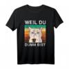 Büro Humor Sarkasmus Kaffee Katze T-Shirt - Lustiges Geschenk für Kollegen, Morgenmuffel & Freunde mit Sinn für Ironie
