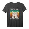 Büro Humor Sarkasmus Kaffee Katze T-Shirt - Lustiges Geschenk für Kollegen, Morgenmuffel & Freunde mit Sinn für Ironie