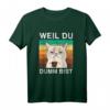 Büro Humor Sarkasmus Kaffee Katze T-Shirt - Lustiges Geschenk für Kollegen, Morgenmuffel & Freunde mit Sinn für Ironie