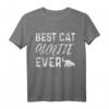 Best Cat Auntie Katzentante Katze Katzenliebhaber T-Shirt - Lustiges Geschenk für Katzenfans und Tierliebhaberinnen