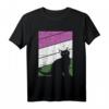 Black Cat Gender-queer Pride Kitten Lover LGBT-Q Stolzer Verbündeter T-Shirt – Unterstützen Sie Gleichheit & Liebe mit Katzenmotiv