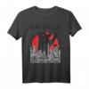 Vintage Catzilla Japanischer Sunset Style Lustiges Katzenliebhaber T-Shirt – Perfektes Geschenk für Katzenfreunde, Mütter und Väter
