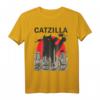 Vintage Catzilla Japanischer Sunset Style Lustiges Katzenliebhaber T-Shirt – Perfektes Geschenk für Katzenfreunde, Mütter und Väter