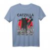 Vintage Catzilla Japanischer Sunset Style Lustiges Katzenliebhaber T-Shirt – Perfektes Geschenk für Katzenfreunde, Mütter und Väter
