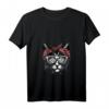 Niedliches Katzen T-Shirt mit Bandana und Brille für Damen, Herren & Kinder – Lustiges Geschenk für Katzenliebhaber & Tierfreunde