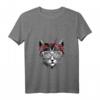 Niedliches Katzen T-Shirt mit Bandana und Brille für Damen, Herren & Kinder – Lustiges Geschenk für Katzenliebhaber & Tierfreunde