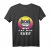 Bester Katzenvater Vintage T-Shirt - Lustiges Geschenk für Katzenliebhaber, Opa, Vater & Landwirt zum Geburtstag, Vatertag & Weihnachten