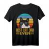 Best Cat Dad Ever Katzenpapa T-Shirt mit Sonnenbrille – Lustiges Vintage Design, perfektes Geschenk für Katzenväter zu Vatertag & Geburtstag