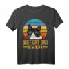 Best Cat Dad Ever Katzenpapa T-Shirt mit Sonnenbrille – Lustiges Vintage Design, perfektes Geschenk für Katzenväter zu Vatertag & Geburtstag