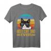 Best Cat Dad Ever Katzenpapa T-Shirt mit Sonnenbrille – Lustiges Vintage Design, perfektes Geschenk für Katzenväter zu Vatertag & Geburtstag