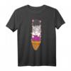 Kawaii Asexual Pride Flag Cats T-Shirt – Süße Katzen im Harajuku Stil mit LGBTQA-Design, Perfekt als Geschenk für Asexuelle, Demisexuelle & Aromantische