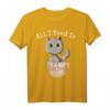 All I Need Is Coffee Shirt - Lustiges Vintage Katzen- & Kaffee-Liebhaber T-Shirt für Humorvolle Tierfreunde & Kaffeegenießer