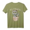 All I Need Is Coffee Shirt - Lustiges Vintage Katzen- & Kaffee-Liebhaber T-Shirt für Humorvolle Tierfreunde & Kaffeegenießer