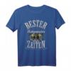 Bester Katzenvater aller Zeiten Katzenliebhaber Geschenk T-Shirt - Lustiges Retro-Katzenmotiv für Vatertag, Weihnachten & Katzenfans
