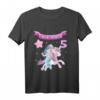 Kinder 5. Geburtstag T-Shirt mit Einhorn und Meerjungfrau – Süßes Geburtstagsoutfit für Mädchen ab 5 Jahren, perfekt für Kinderfest und Feier