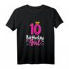 Süßes Geburtstags-T-Shirt für Mädchen zum 10. Geburtstag mit Krone - Perfekte Geschenkidee für die Feier & Erinnerung