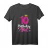 Süßes Geburtstags-T-Shirt für Mädchen zum 10. Geburtstag mit Krone - Perfekte Geschenkidee für die Feier & Erinnerung